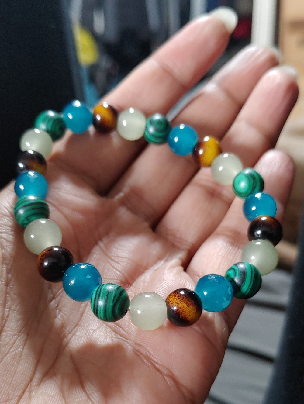 Earthy/Grounding Crystal Beaded Bracelet